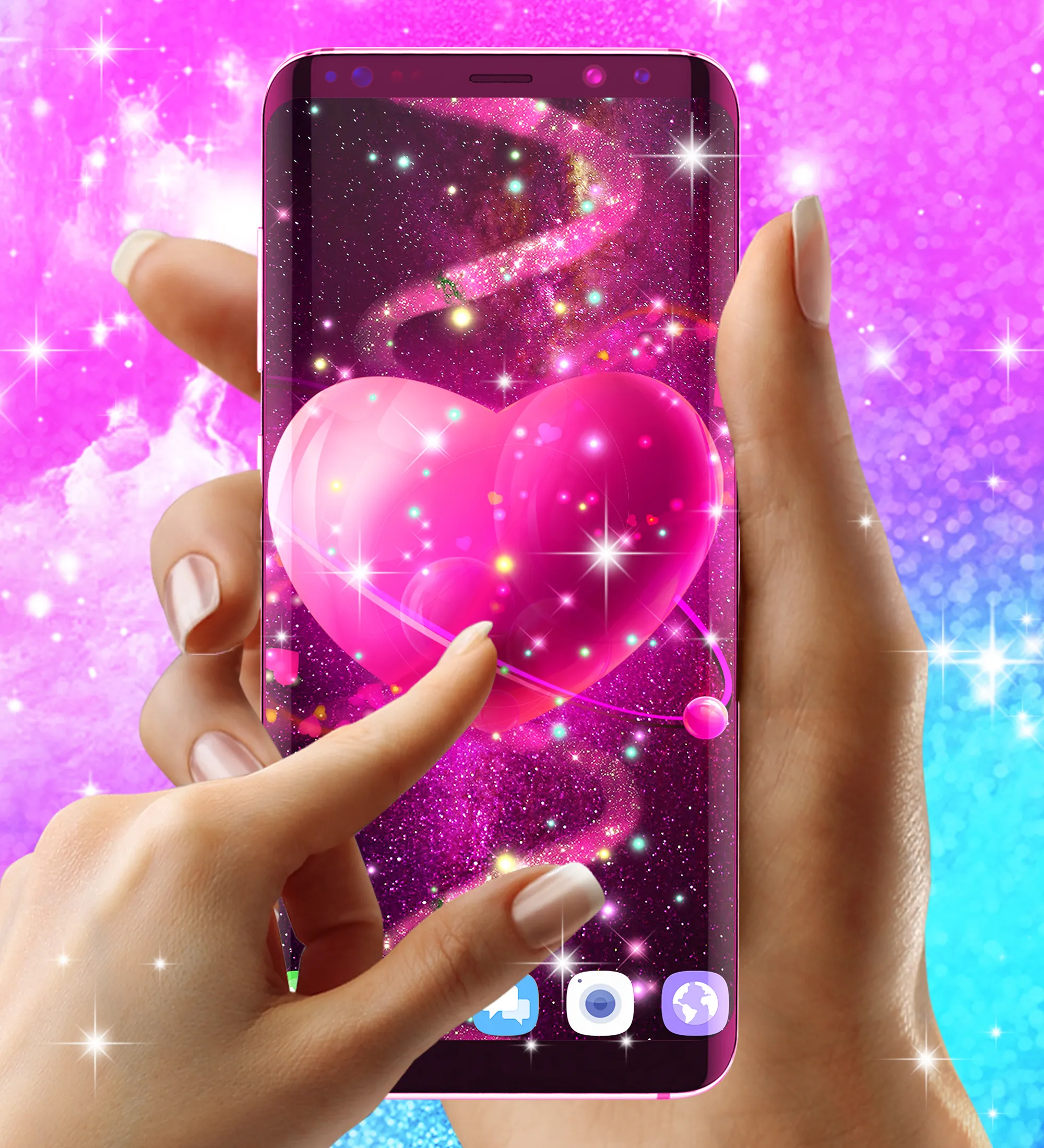 Glitter galaxy live wallpaper | Indus Appstore | Screenshot