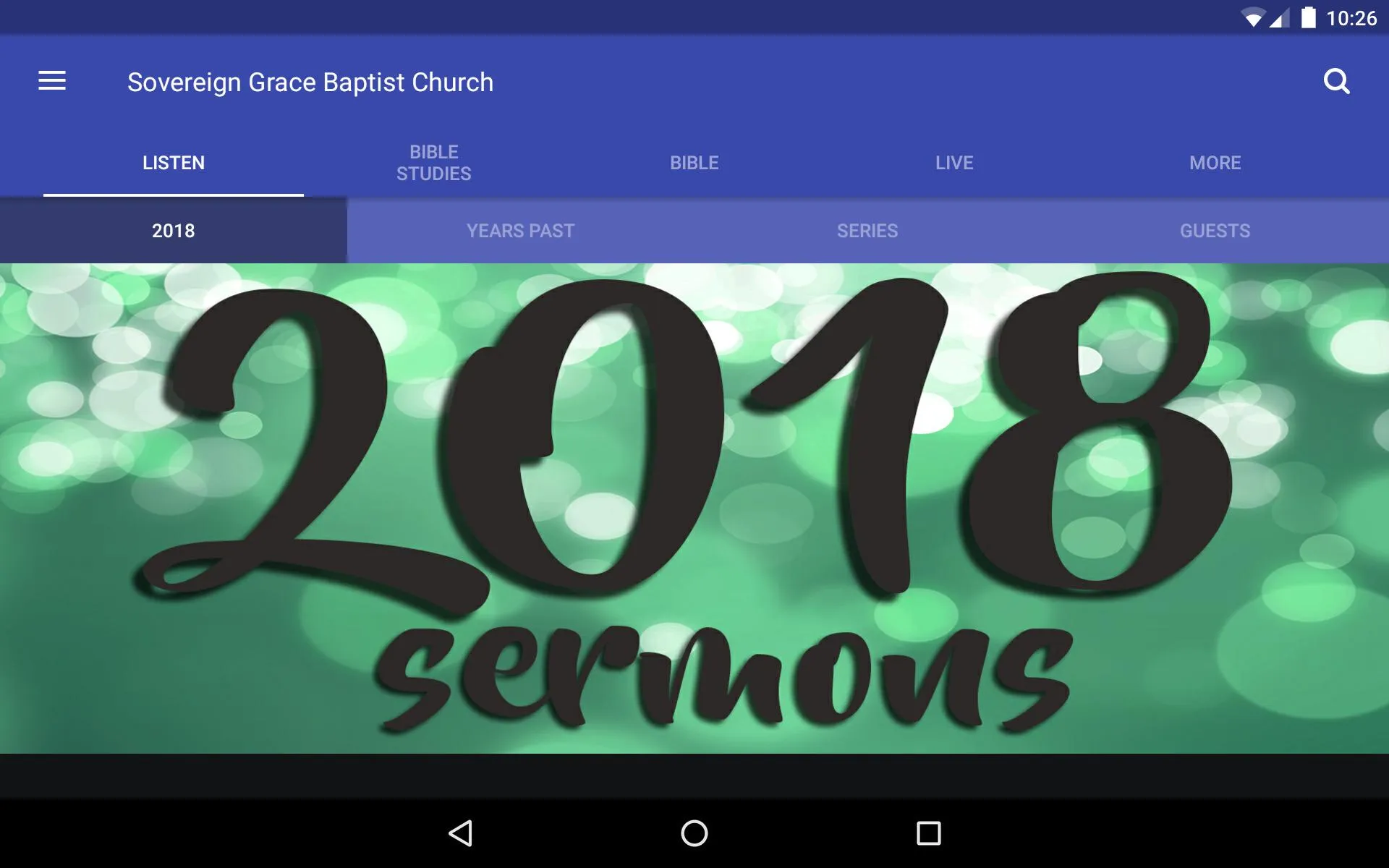 Sovereign Grace Baptist Church | Indus Appstore | Screenshot