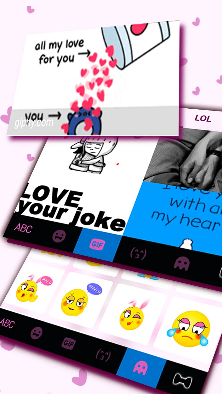 Purple Hand Heart Keyboard Bac | Indus Appstore | Screenshot