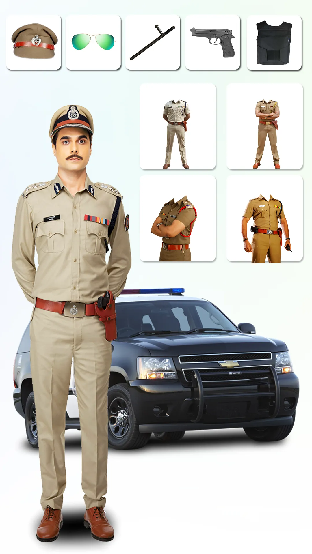 Men Police Suit Photo Editor | Indus Appstore | Screenshot