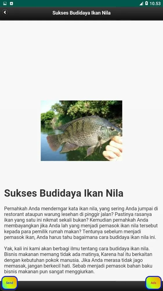 Tilapia Cultivation | Indus Appstore | Screenshot