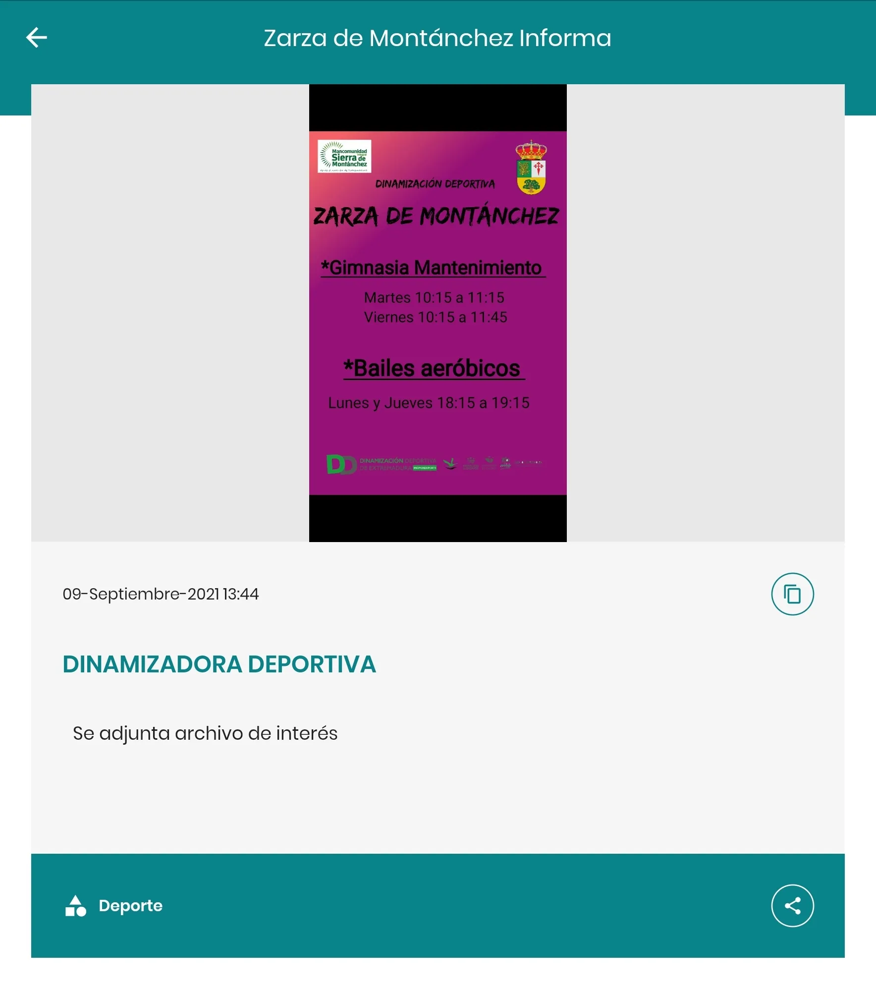 Zarza de Montánchez Informa | Indus Appstore | Screenshot