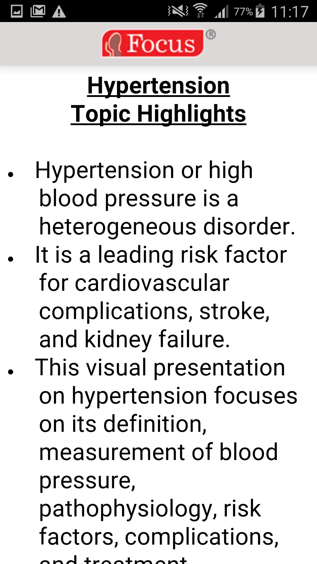 Hypertension (An Overview) | Indus Appstore | Screenshot