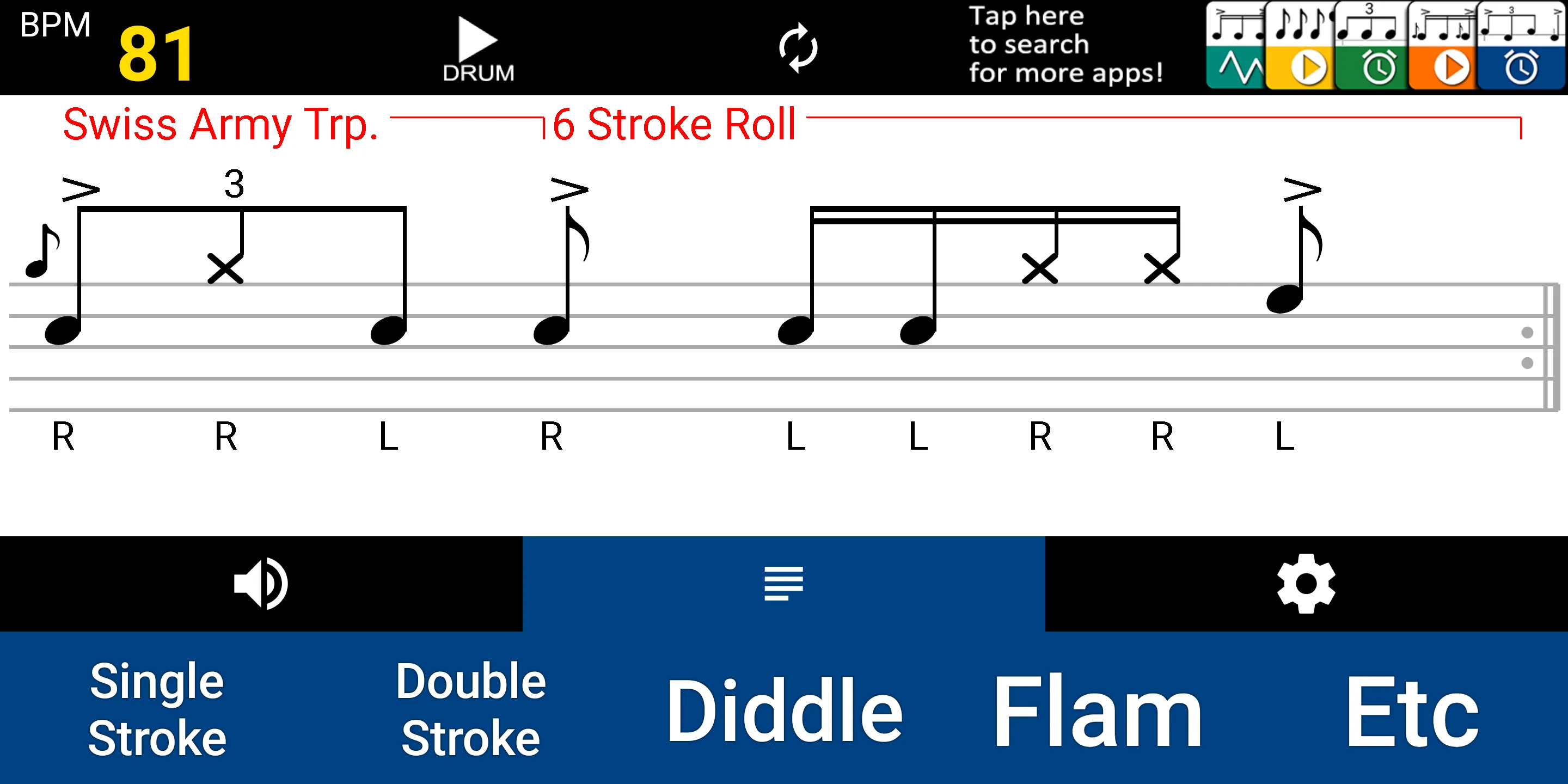 Drum Rudiment Player | Indus Appstore | Screenshot