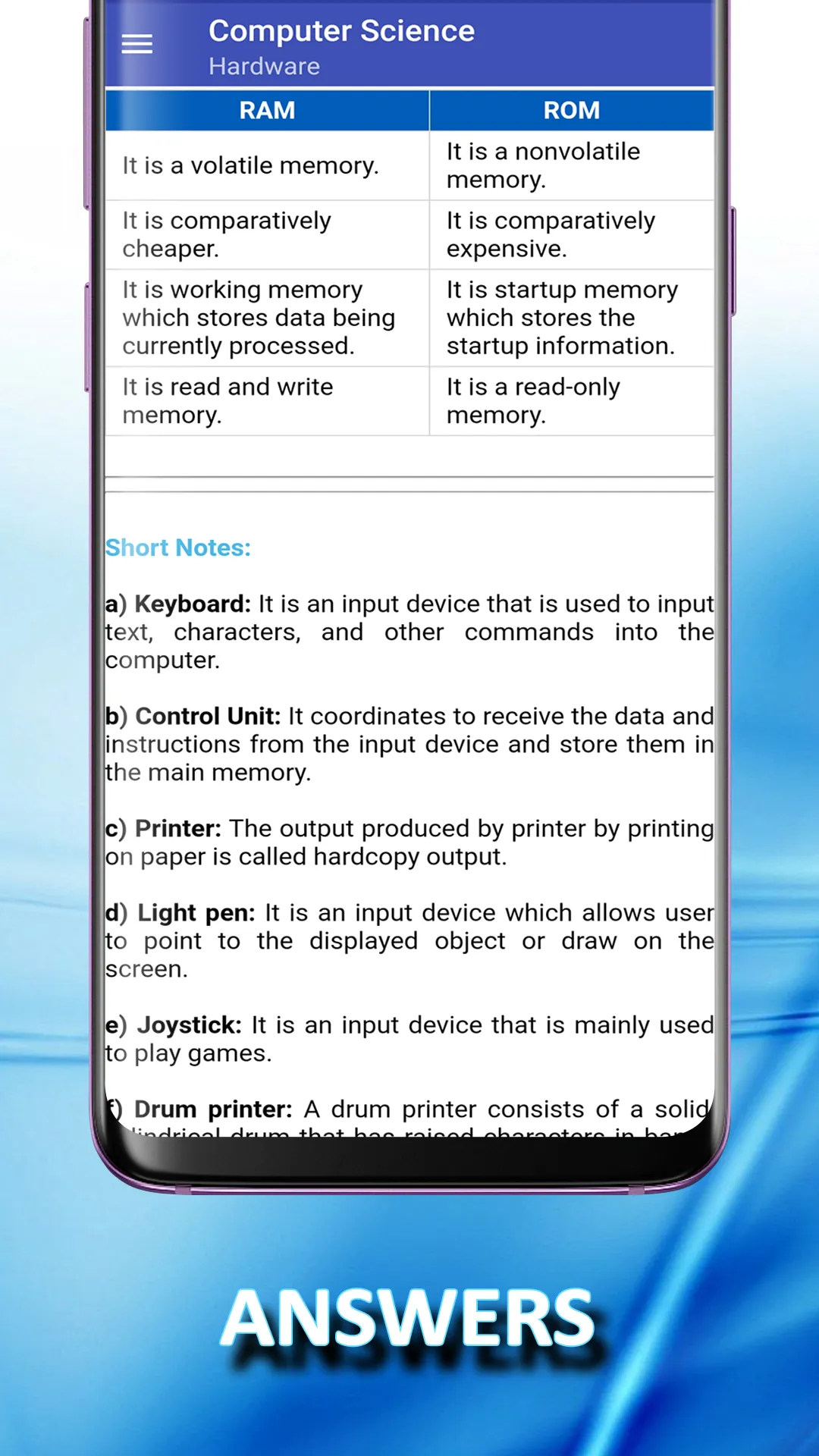 Computer Class 6 notes offline | Indus Appstore | Screenshot