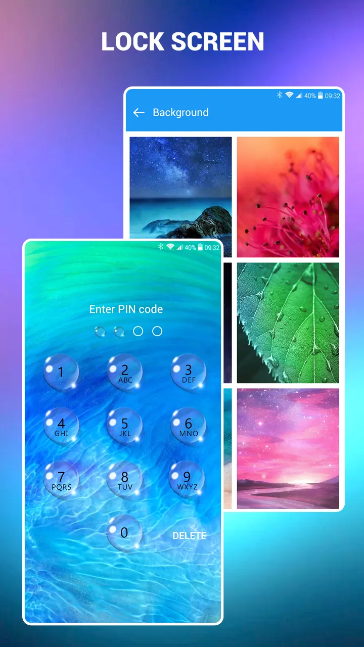 Lock screen - water droplets | Indus Appstore | Screenshot