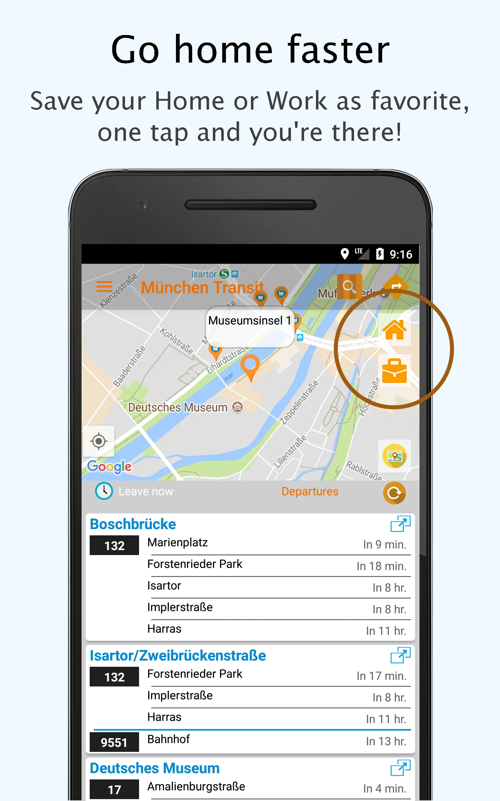 Munich Bahn Bus Tram times | Indus Appstore | Screenshot