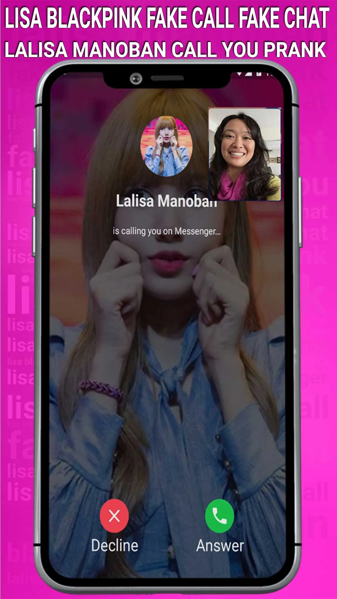 Lisa Blackpink Fake Call, Chat | Indus Appstore | Screenshot