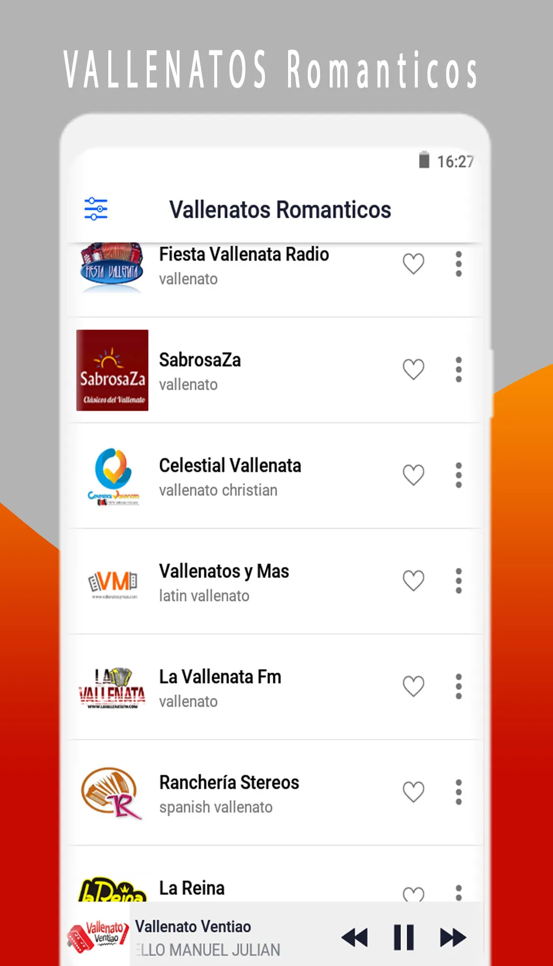 Vallenatos Romanticos | Indus Appstore | Screenshot