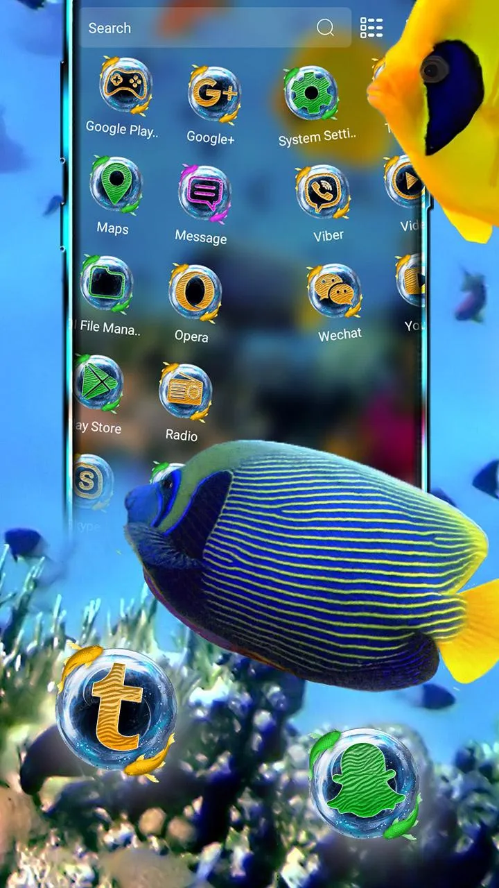 Sea World Launcher Theme | Indus Appstore | Screenshot