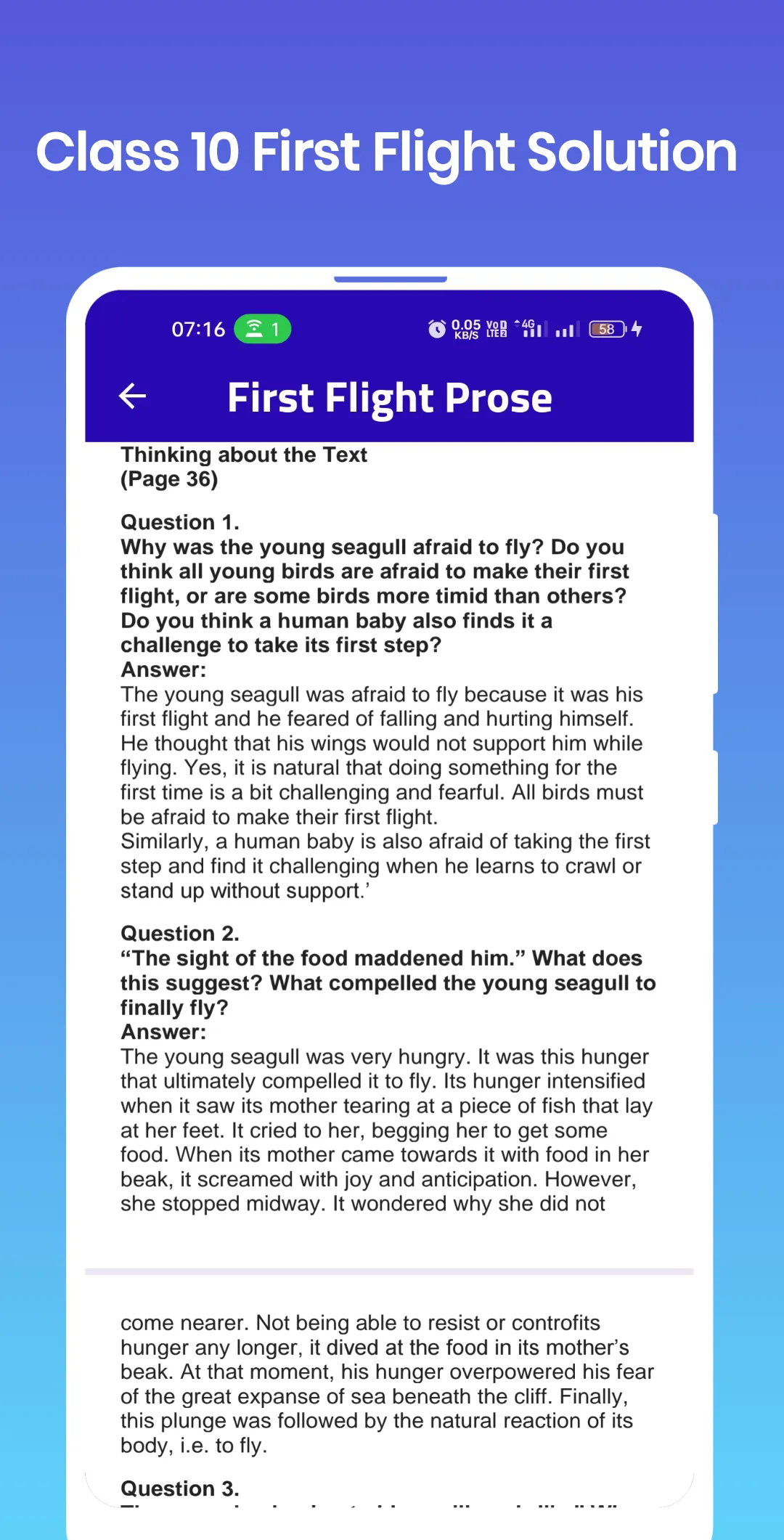 Class 10 First Flight Solution | Indus Appstore | Screenshot