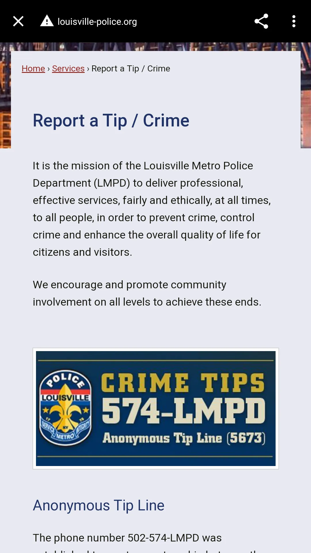 Louisville Metro PD | Indus Appstore | Screenshot