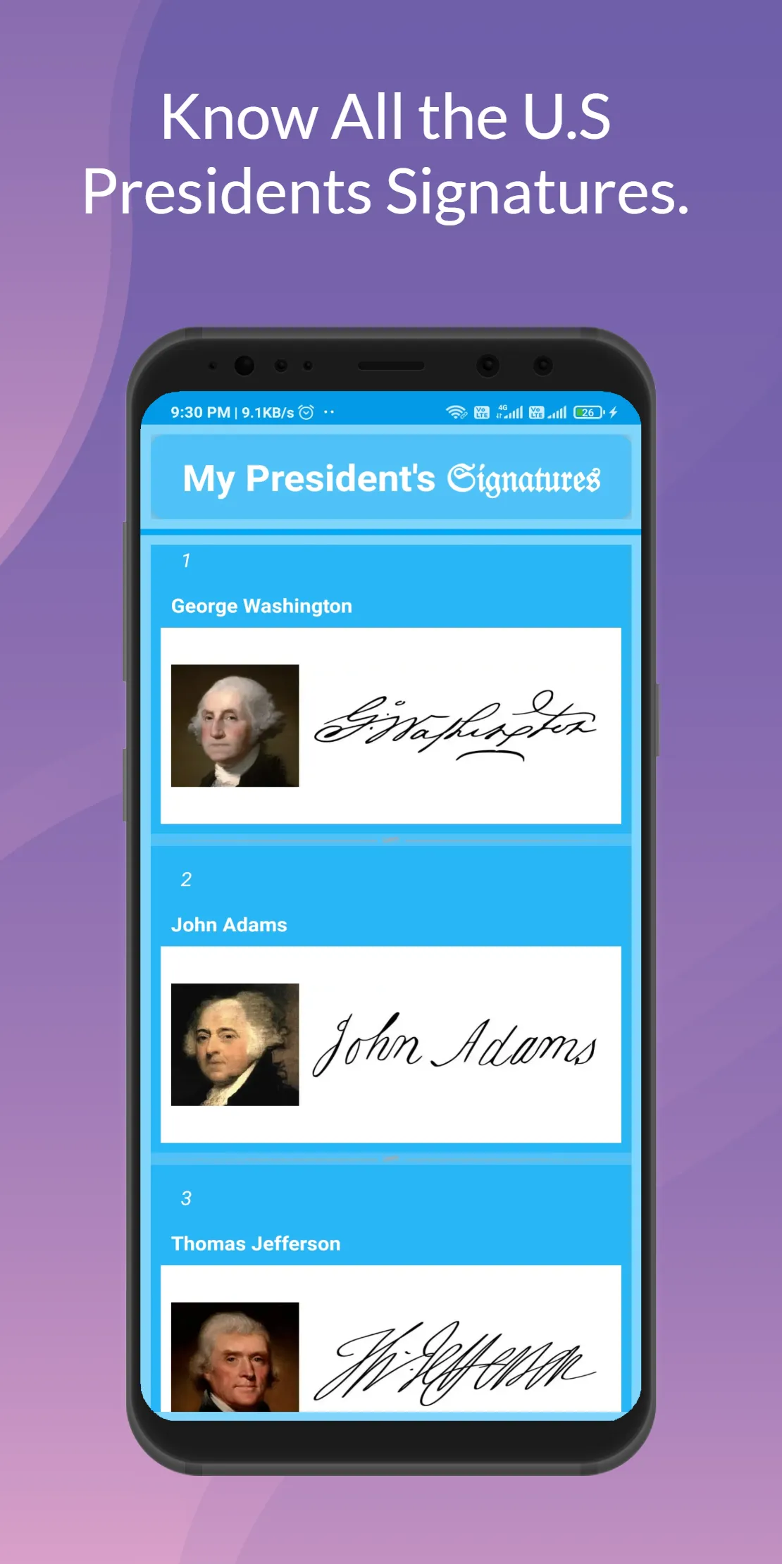 My Presidents | Indus Appstore | Screenshot