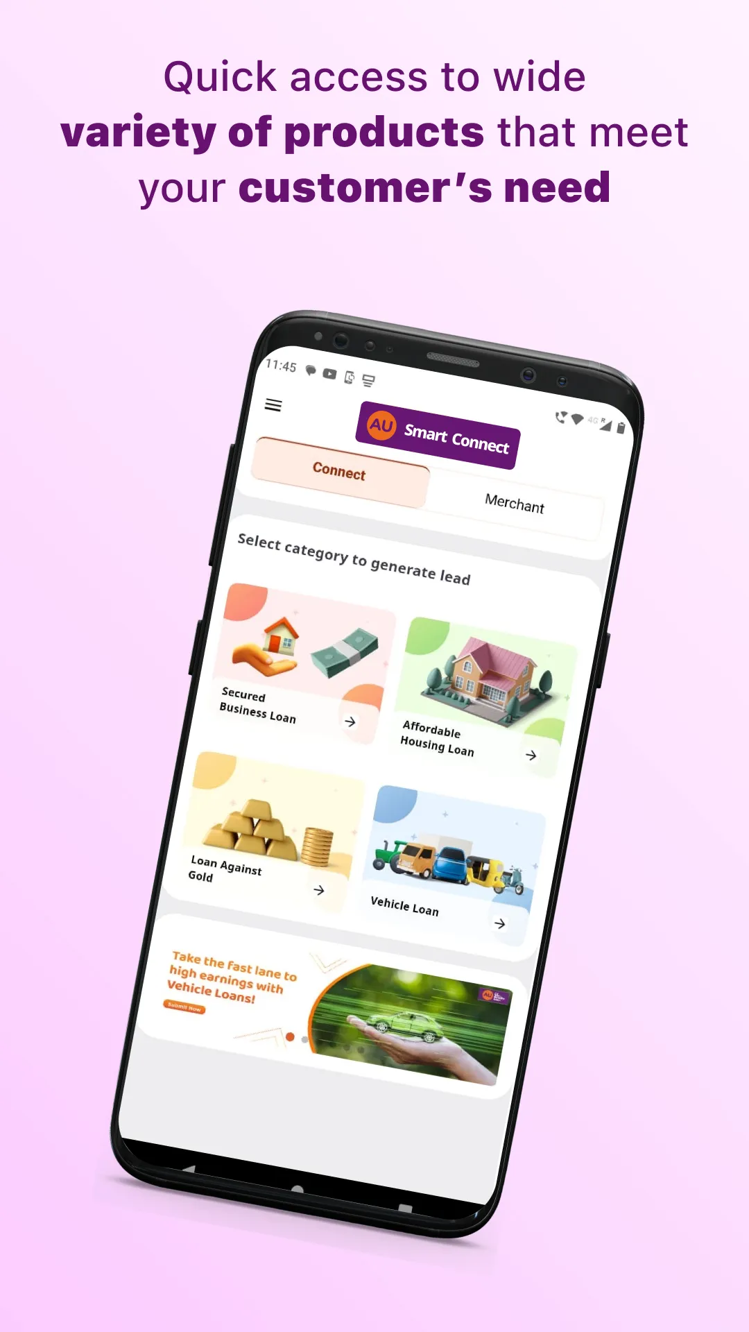 AU Smart Connect (Fincare Biz) | Indus Appstore | Screenshot