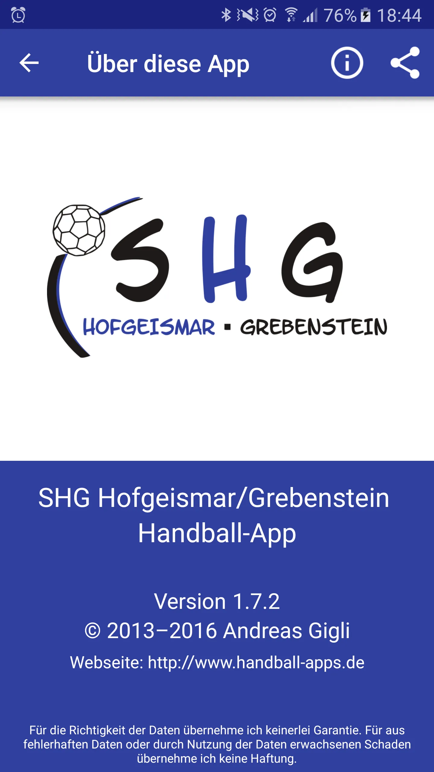 SHG Hofgeismar/Grebenstein | Indus Appstore | Screenshot