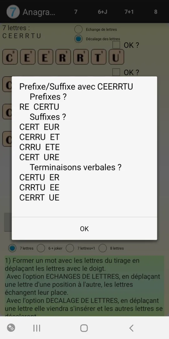 Anagrammes 7 lettres | Indus Appstore | Screenshot