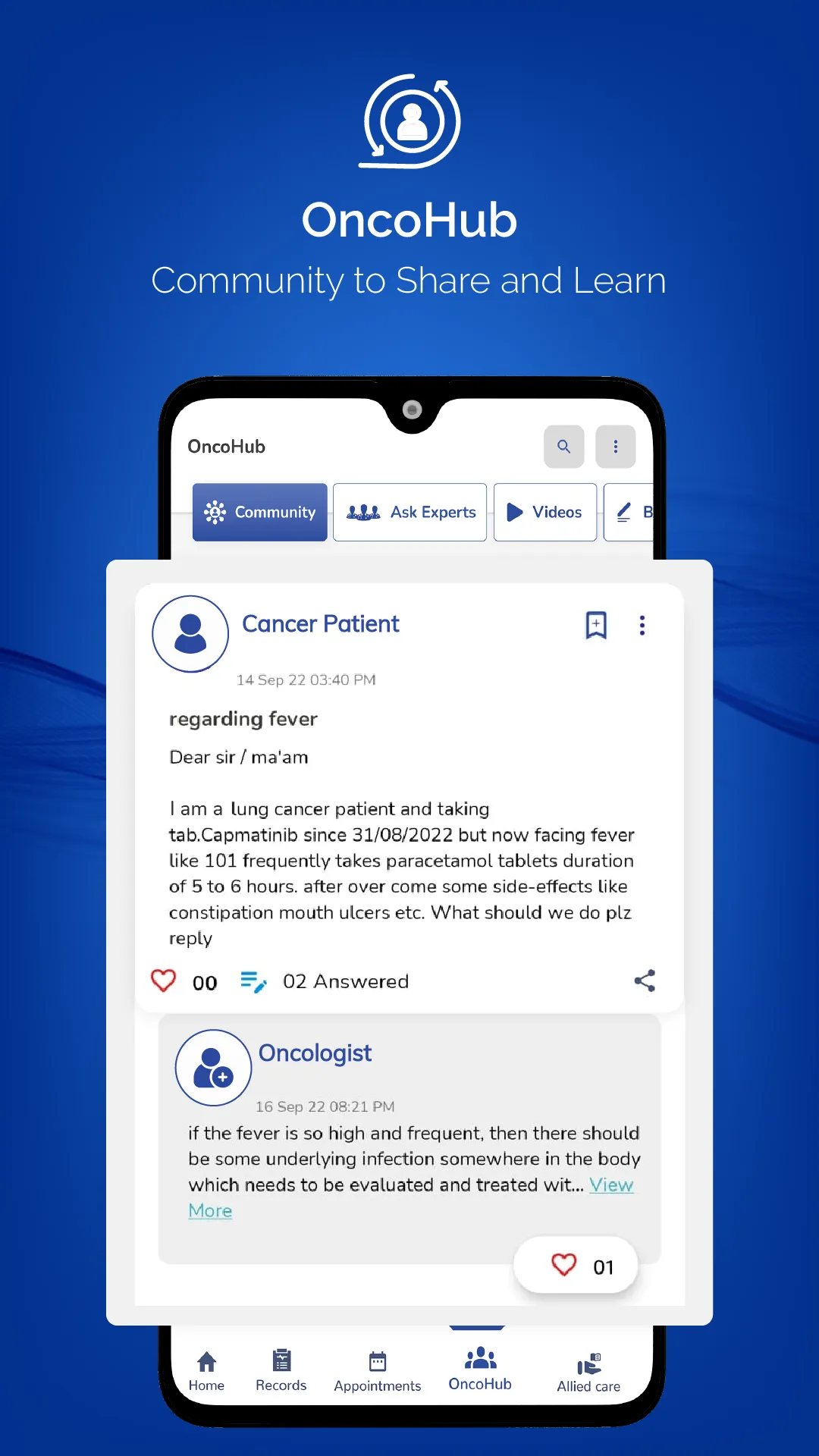 OncoBuddy: The Cancer Care App | Indus Appstore | Screenshot