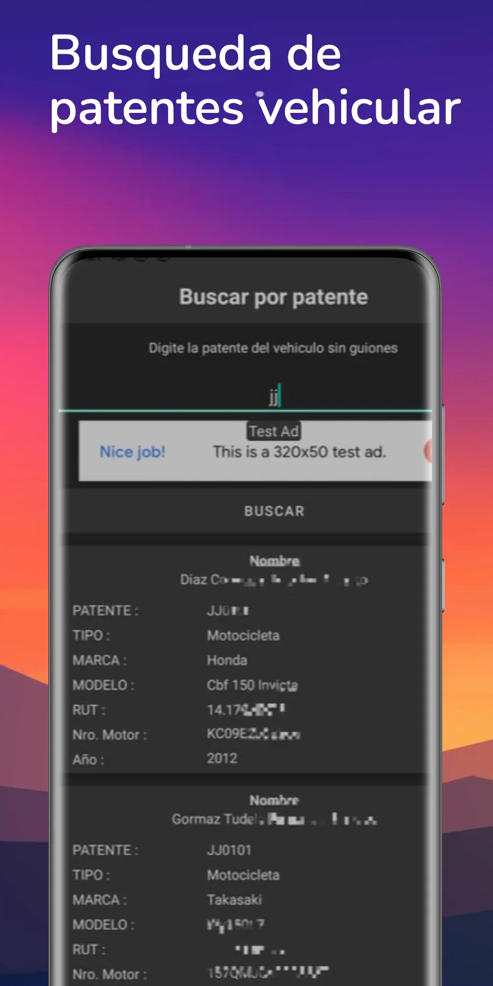 Rut Chile Personas Vehiculos | Indus Appstore | Screenshot