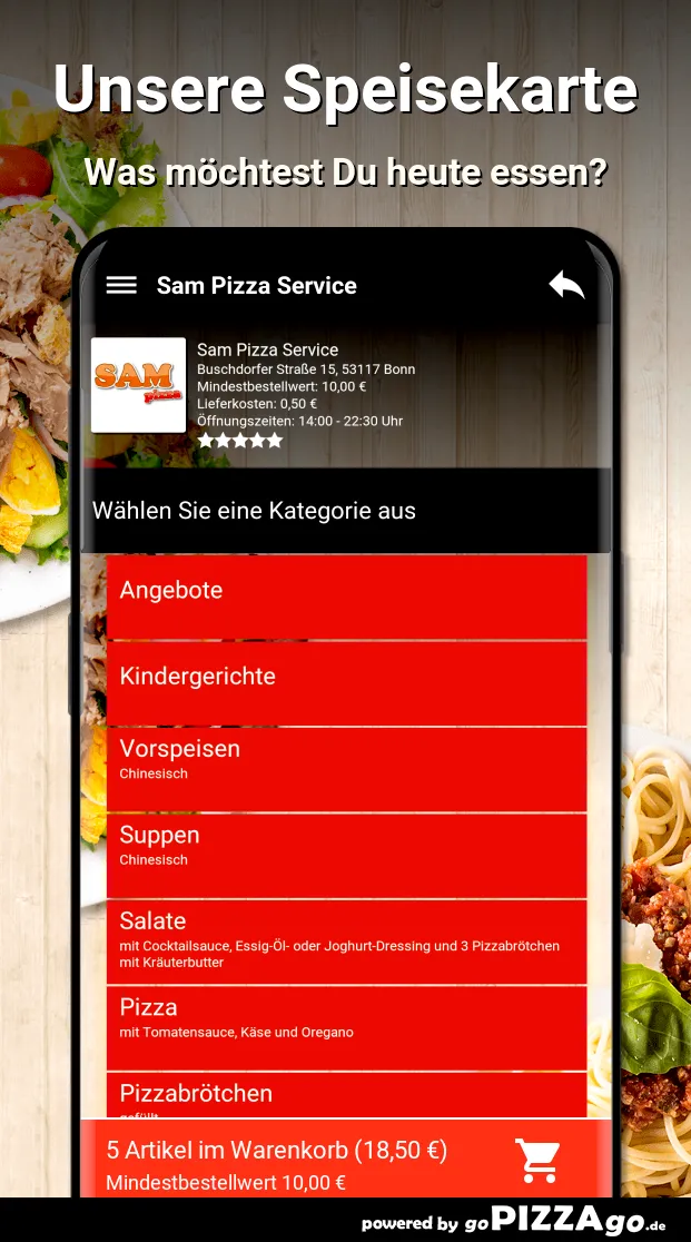 Sam Pizza Service Bonn | Indus Appstore | Screenshot