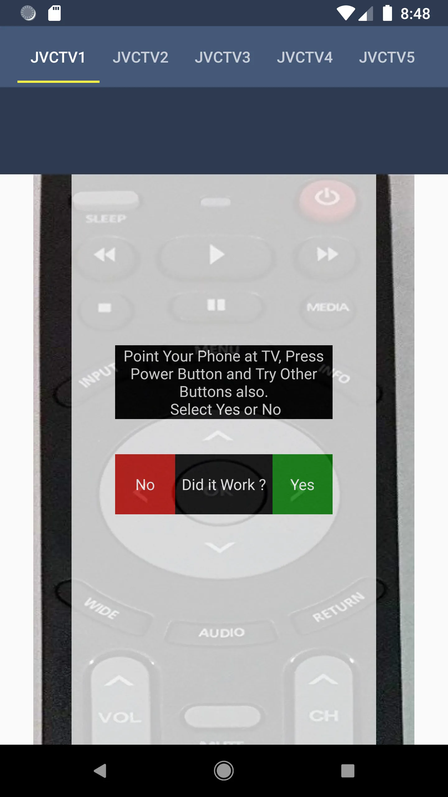 JVC TV Remote | Indus Appstore | Screenshot