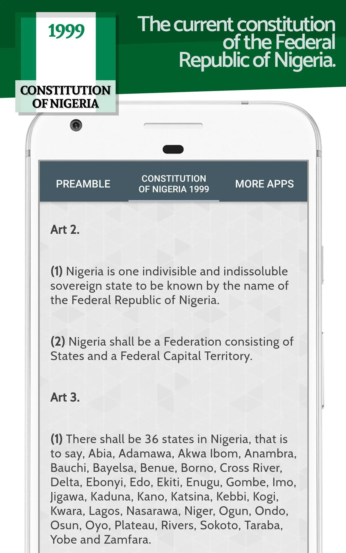 Constitution of Nigeria 1999 | Indus Appstore | Screenshot