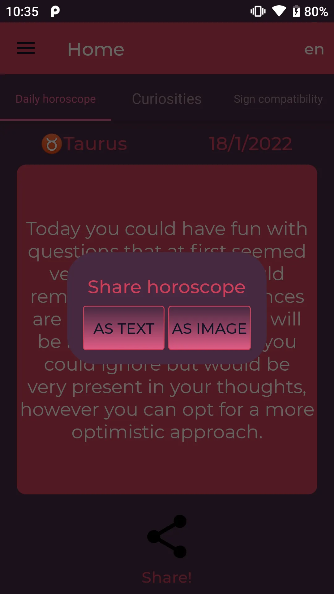 Definitive Horoscope | Indus Appstore | Screenshot