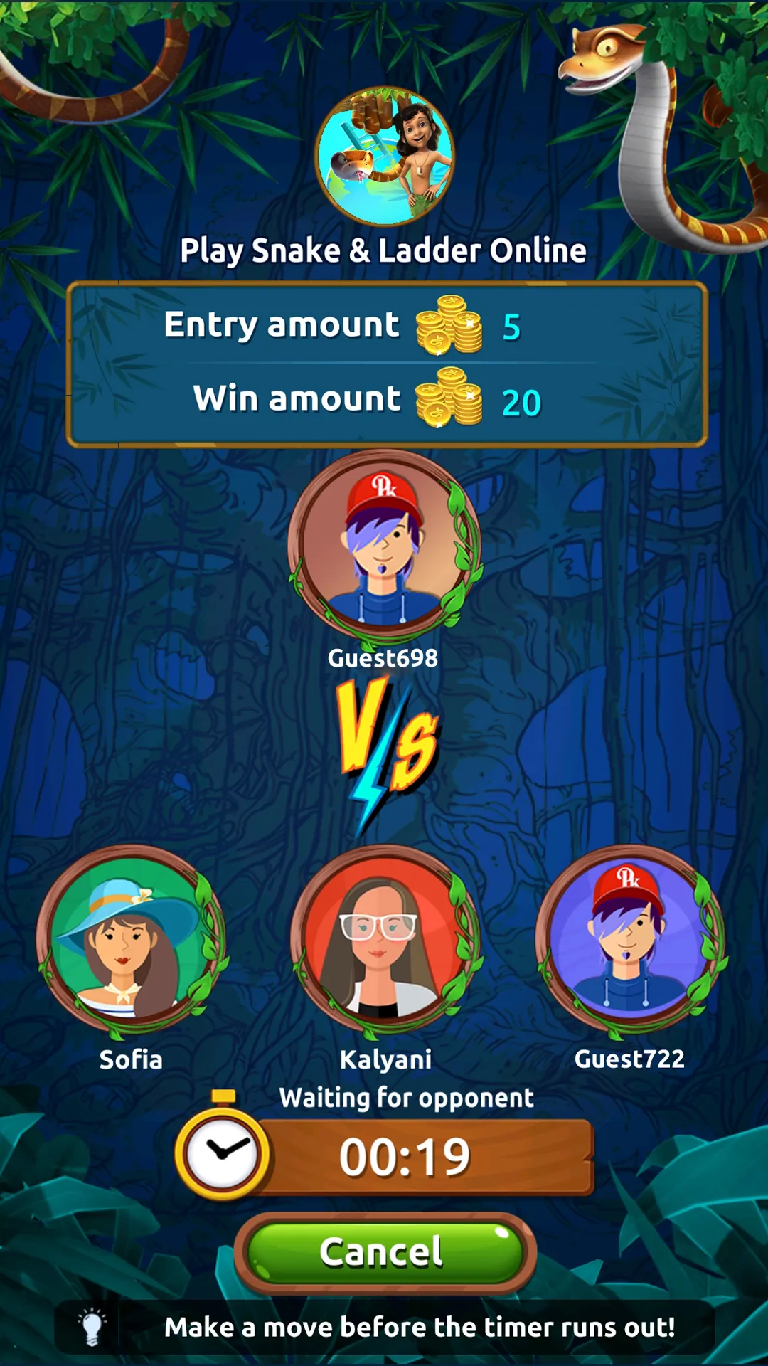 Snake and Ladders Jungle Book | Indus Appstore | Screenshot