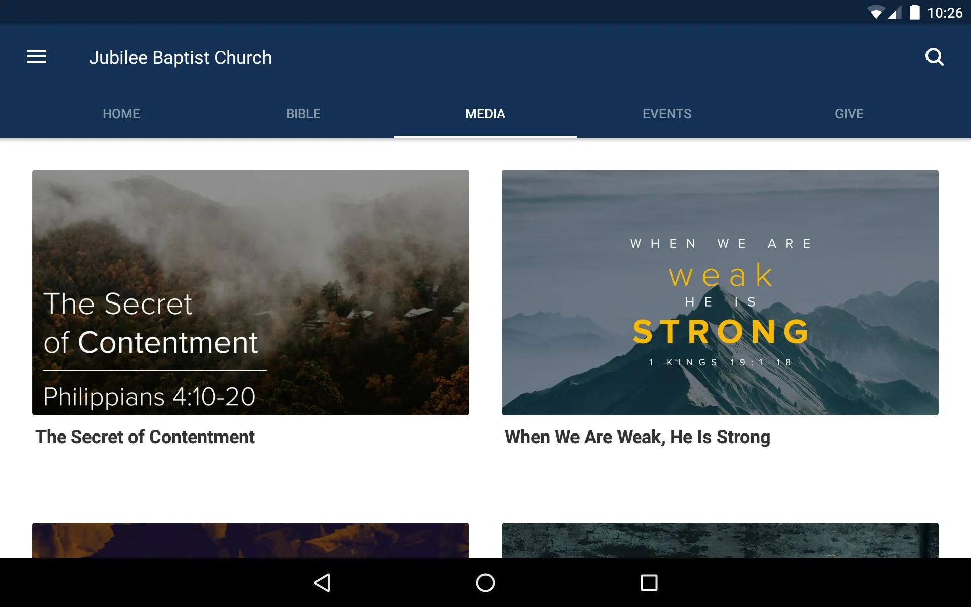 Jubilee Baptist Church | Indus Appstore | Screenshot