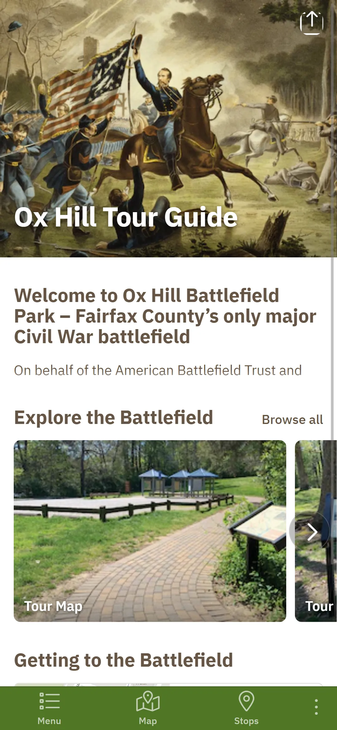 Ox Hill Battlefield Tour Guide | Indus Appstore | Screenshot