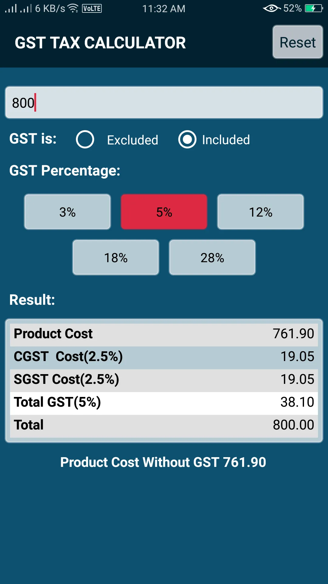 GST Tax Calculator | Indus Appstore | Screenshot