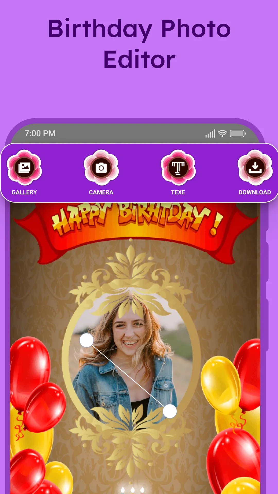 Birthday Photo Frame Maker | Indus Appstore | Screenshot