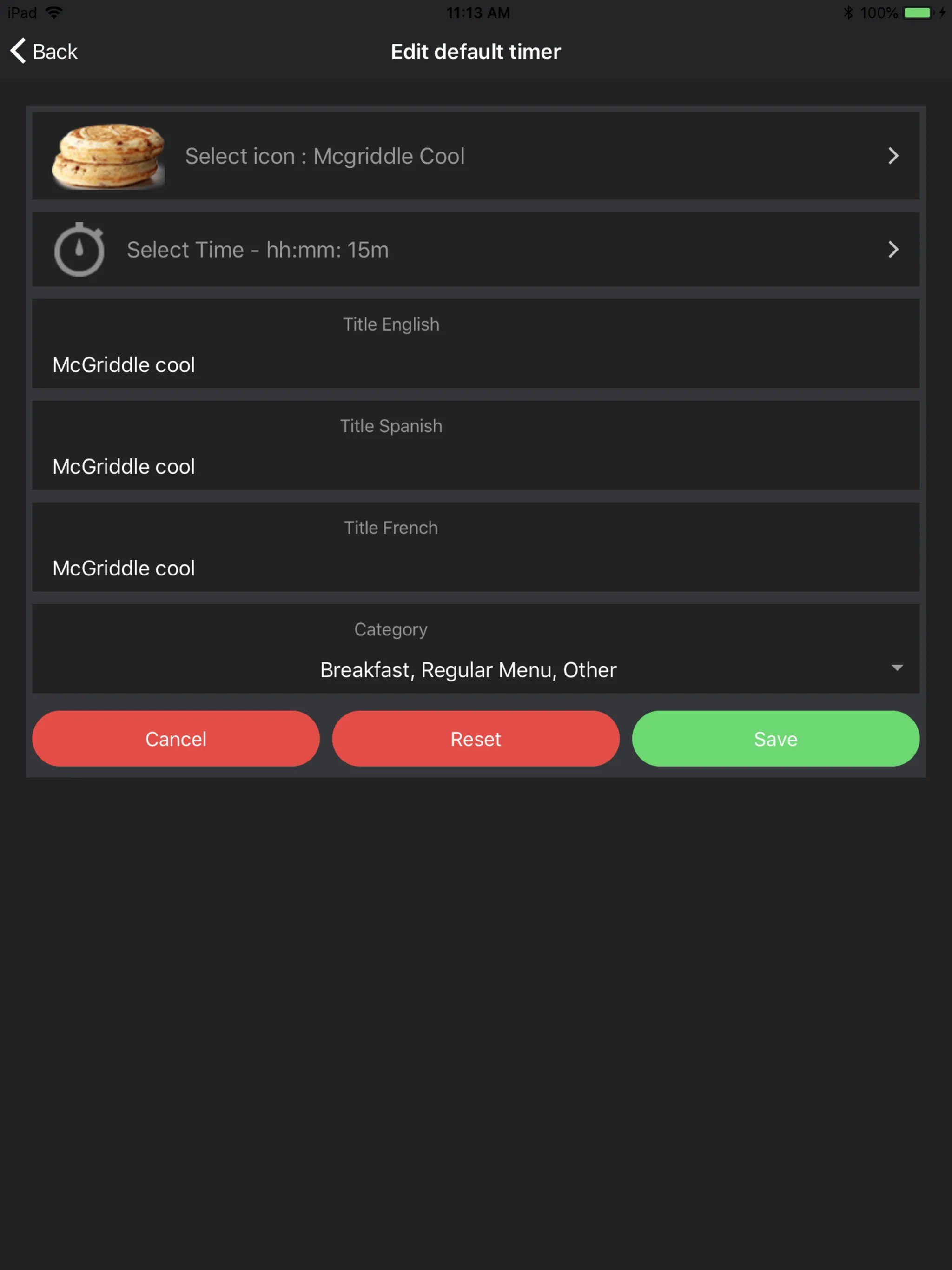 McDonalds Prep Timer | Indus Appstore | Screenshot