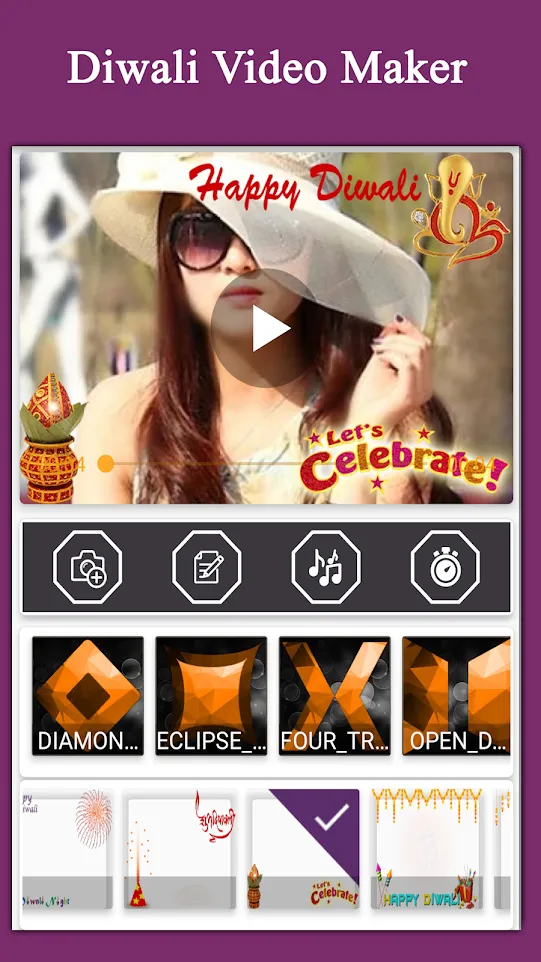 Diwali Video Maker with Photo | Indus Appstore | Screenshot