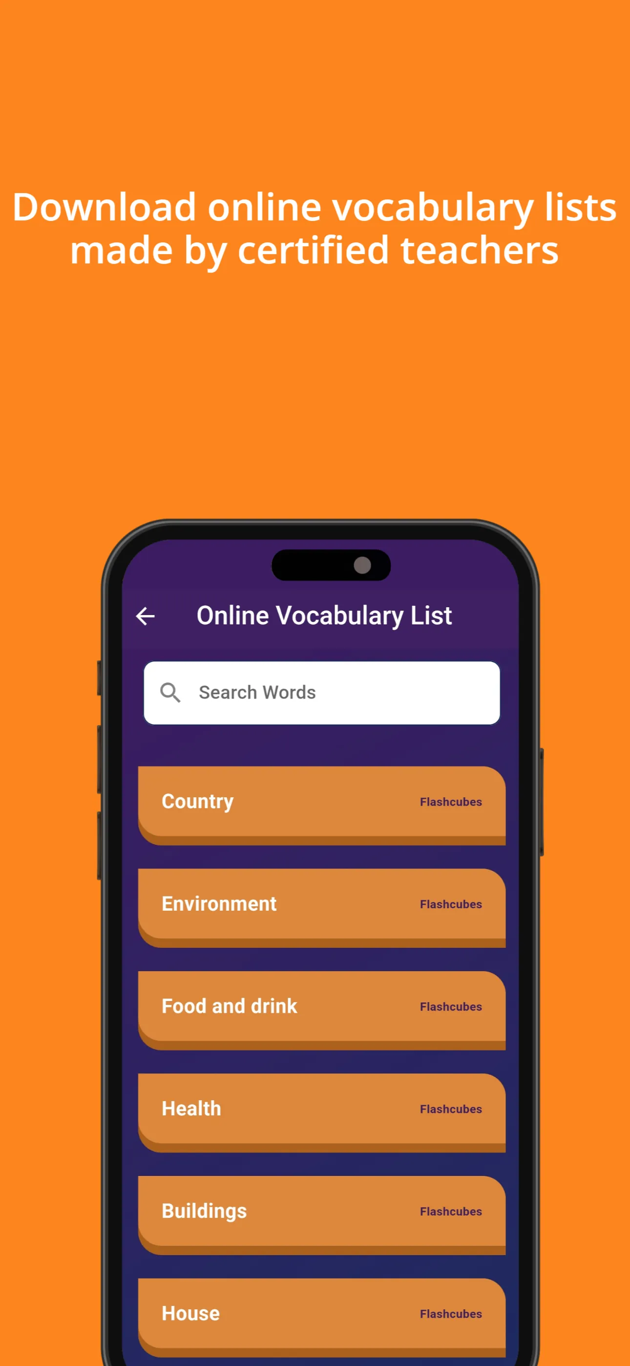 Flashcubes Vocabulary Notebook | Indus Appstore | Screenshot