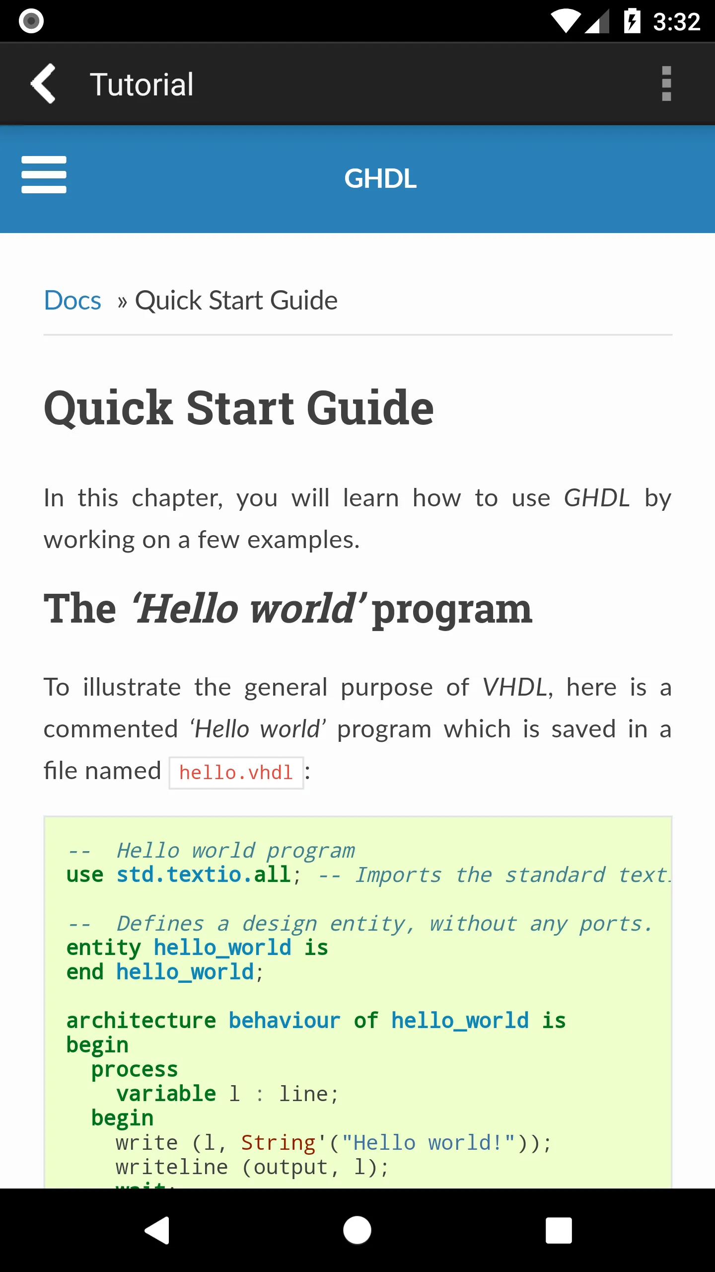 VHDL Programming Compiler | Indus Appstore | Screenshot