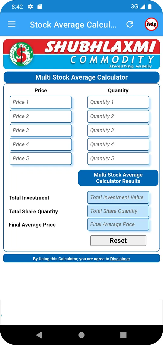 Stock Average Calculator | Indus Appstore | Screenshot