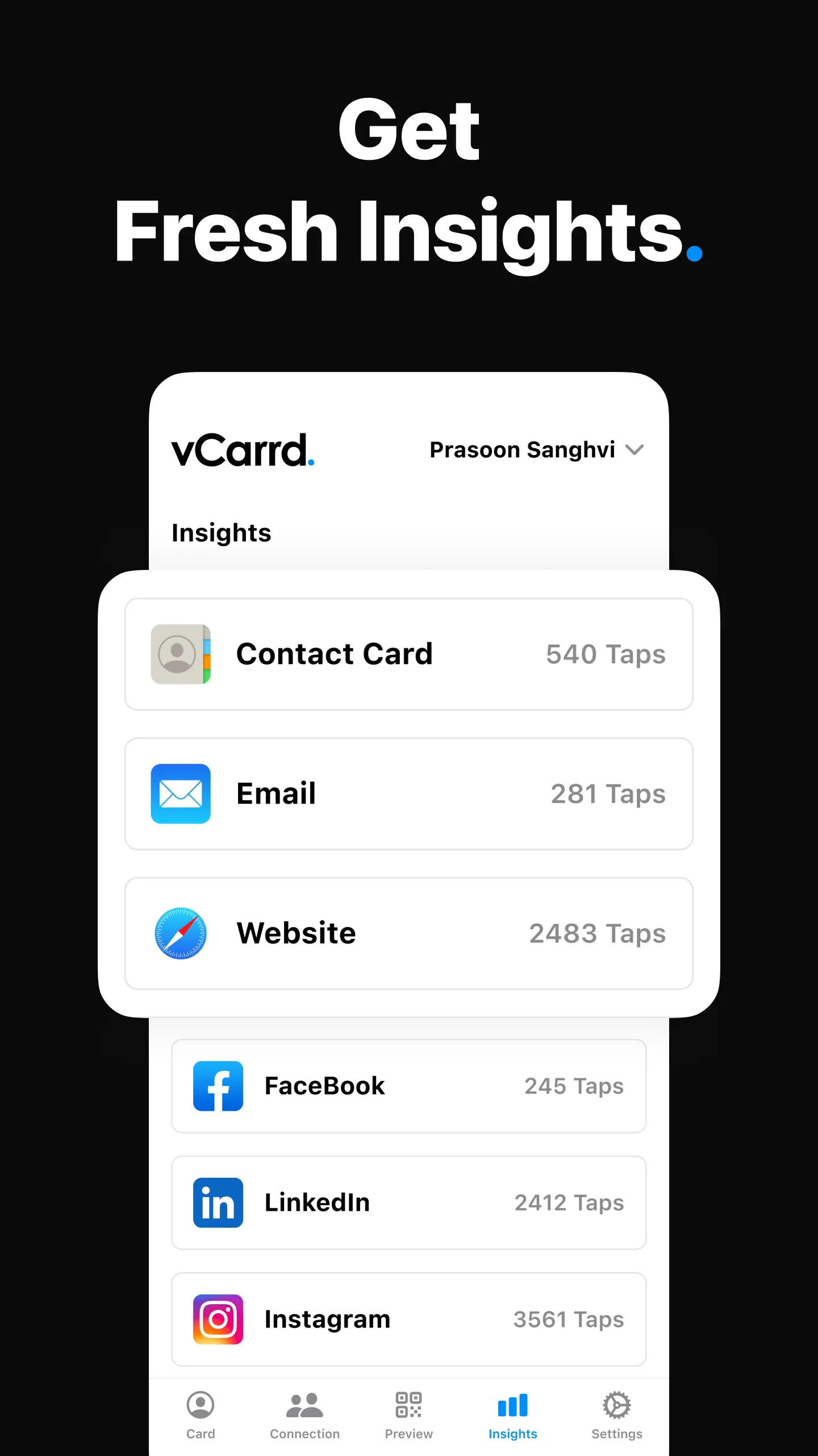 Digital Business Card - vCarrd | Indus Appstore | Screenshot