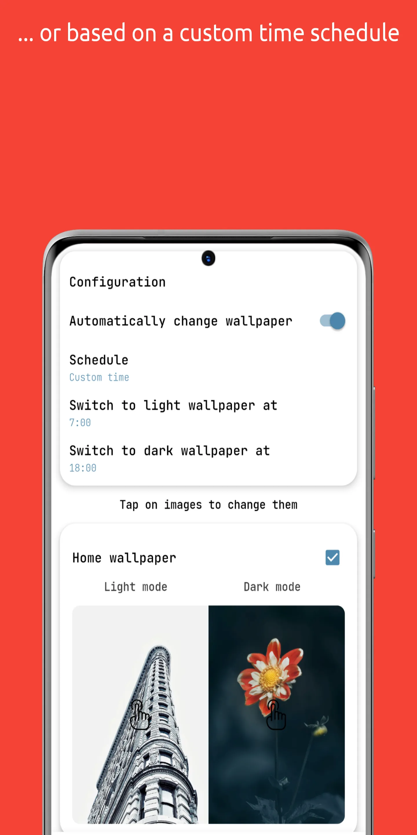 Dark/Light Wallpaper Scheduler | Indus Appstore | Screenshot