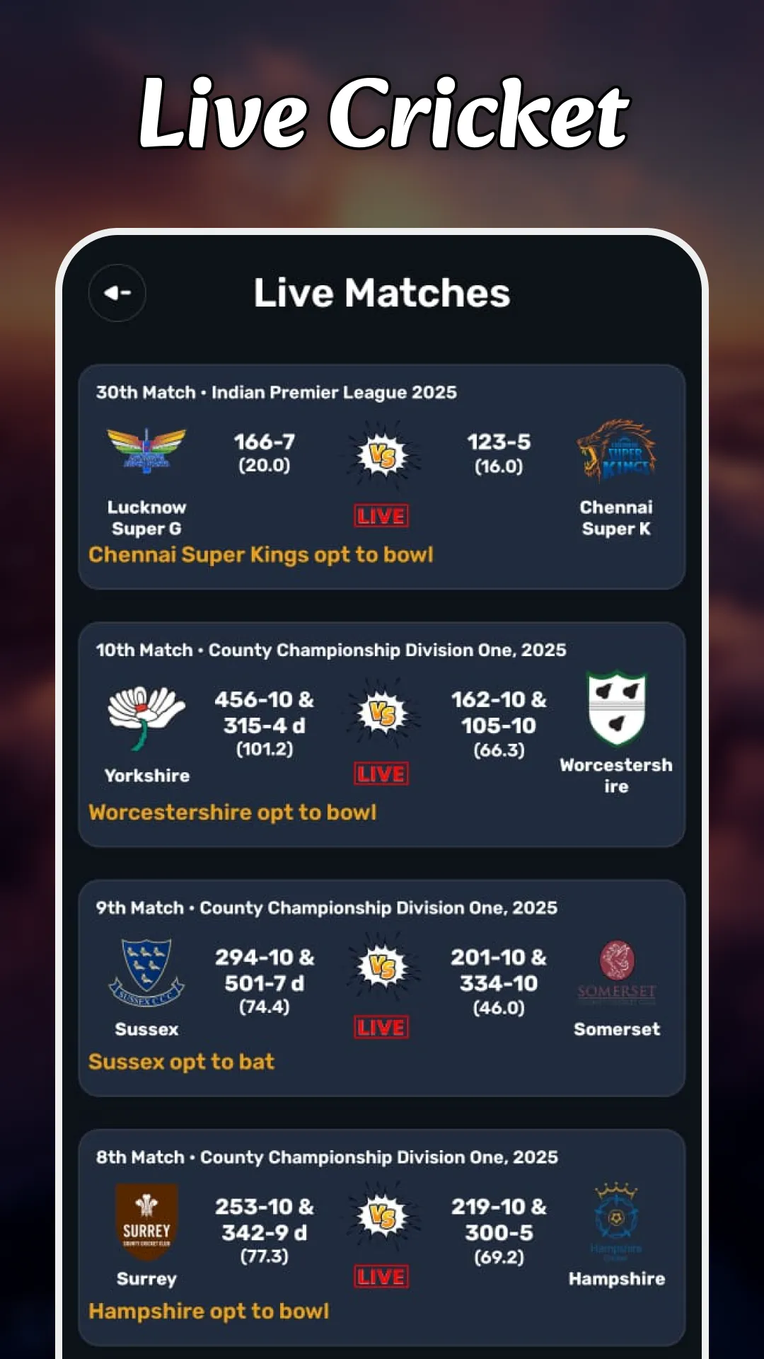 Cricket Update - Live Cricket | Indus Appstore | Screenshot