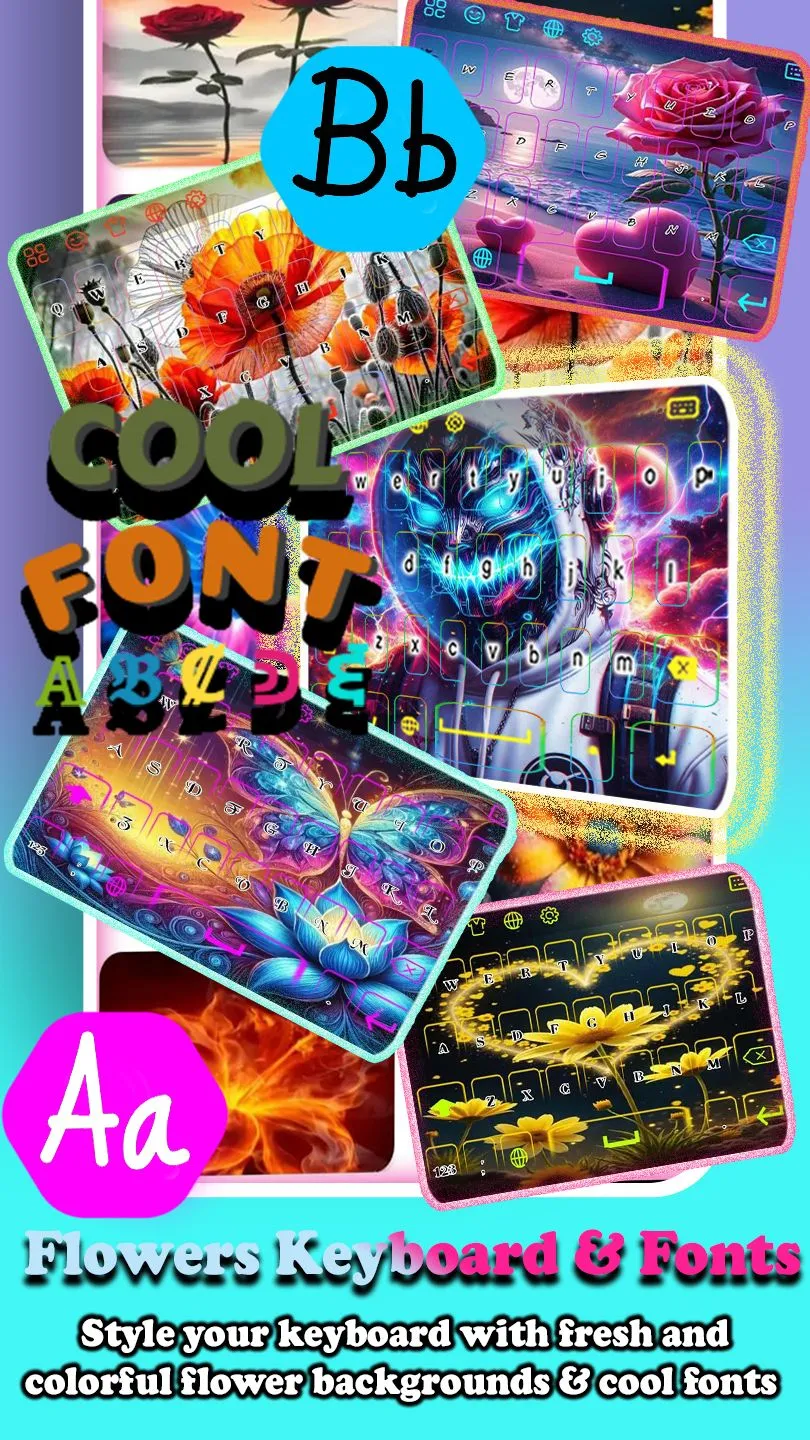 Neon Anime Mask Man Keyboard | Indus Appstore | Screenshot
