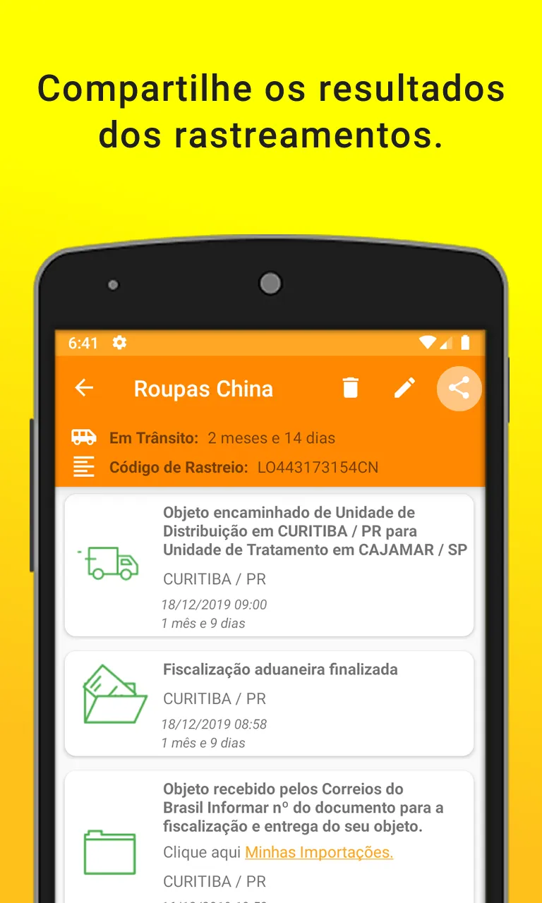 Rastreio Encomendas | Indus Appstore | Screenshot