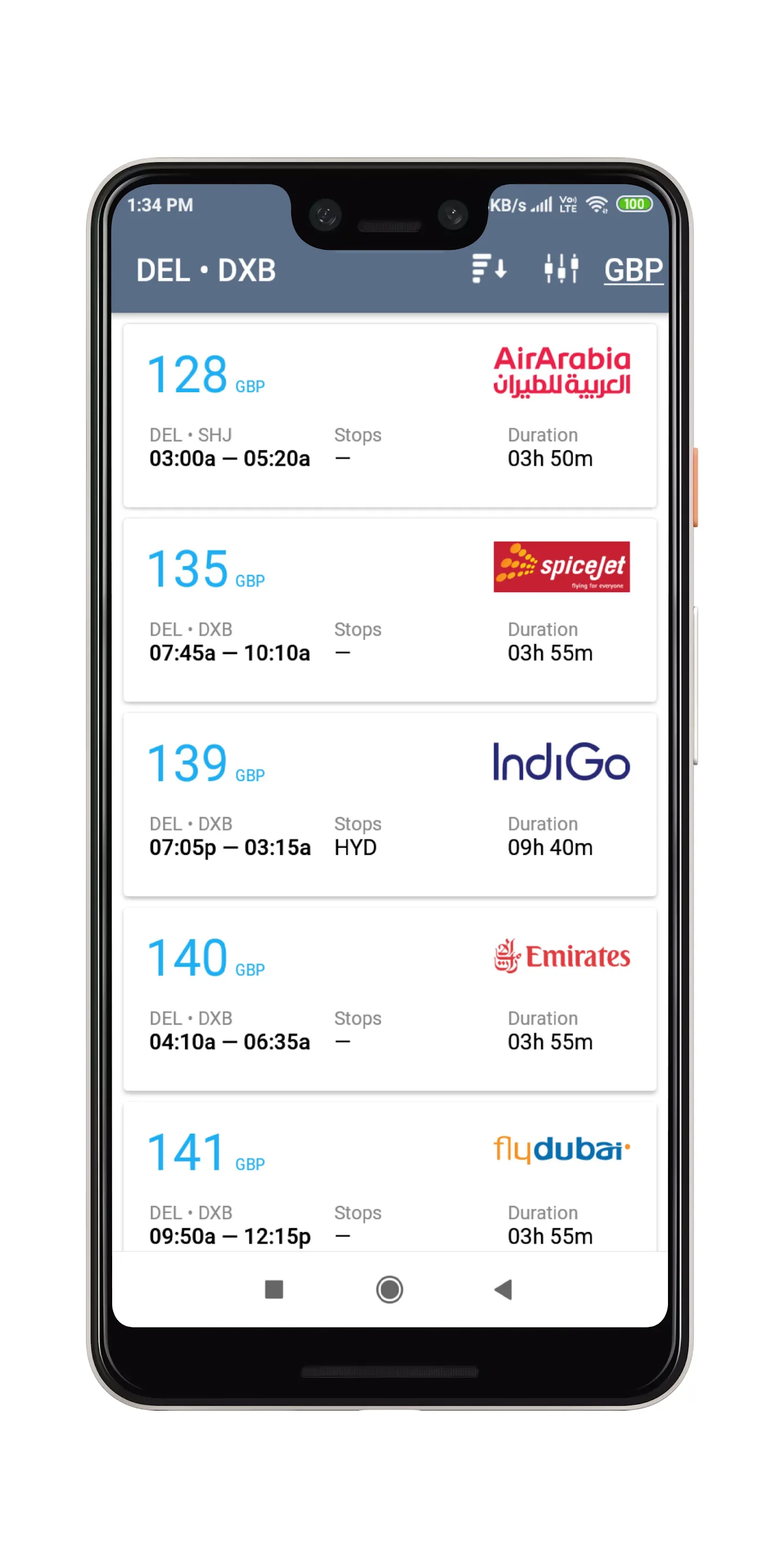 Cheap flight, airline tickets | Indus Appstore | Screenshot