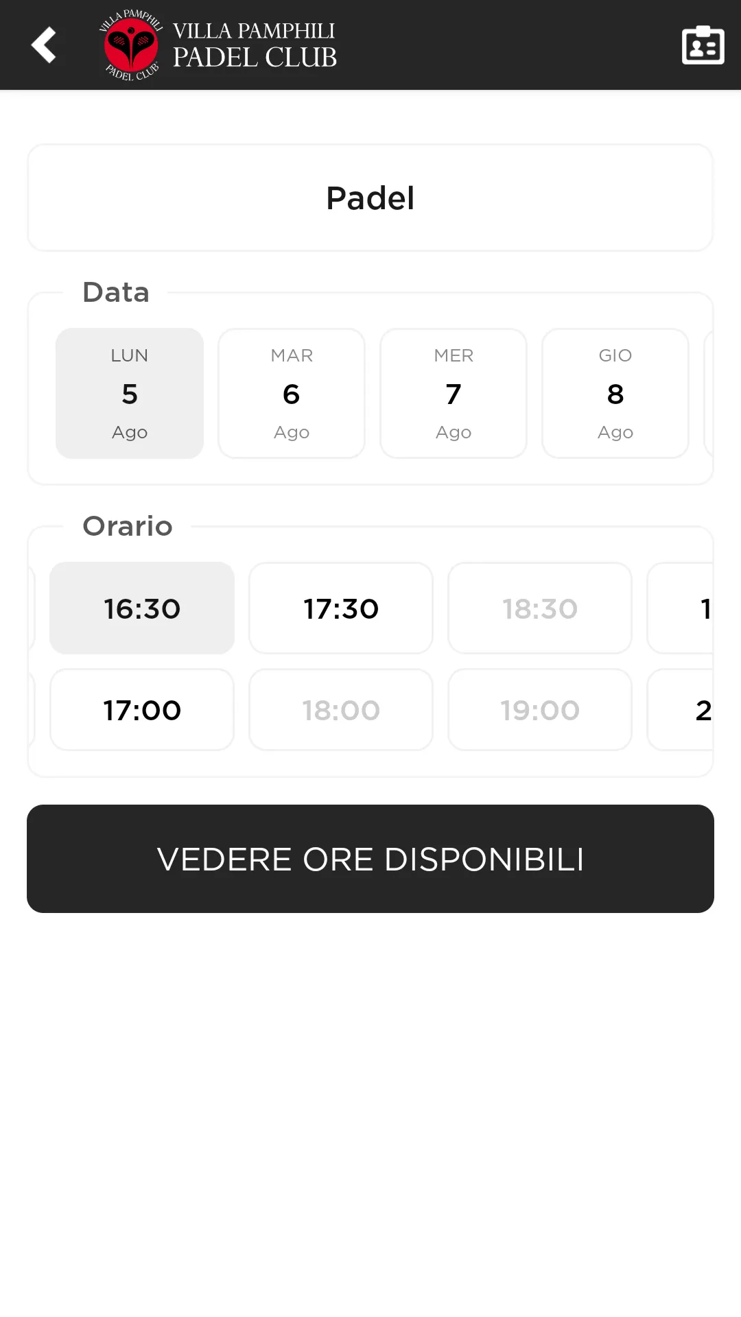 Villa Pamphili Padel | Indus Appstore | Screenshot