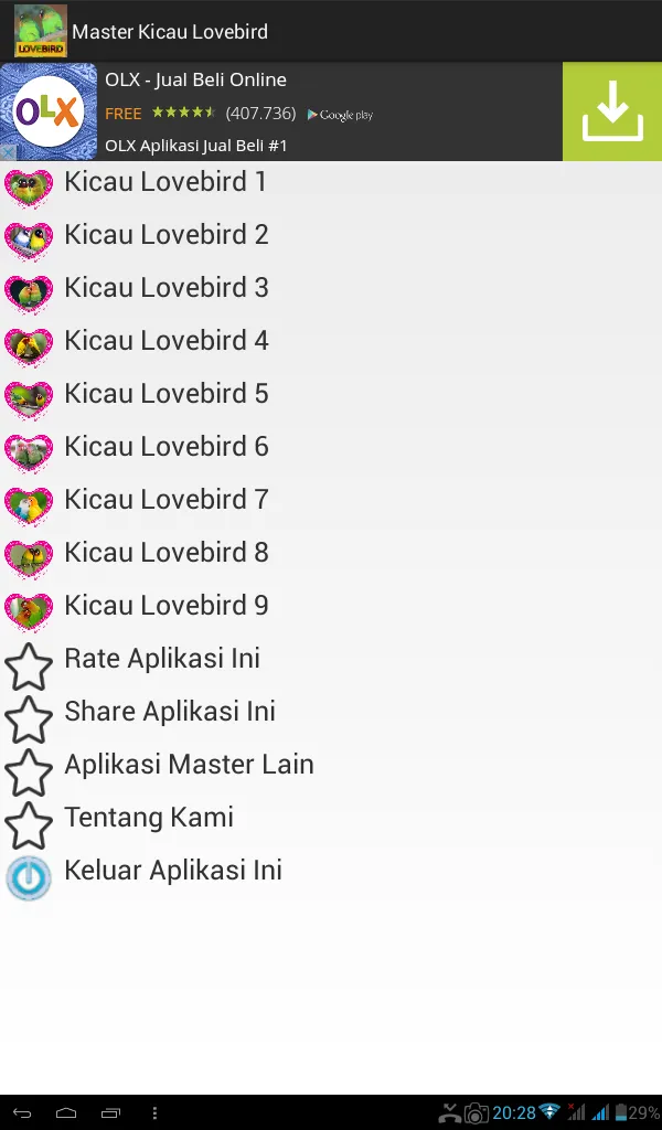 Master Kicau Lovebird | Indus Appstore | Screenshot