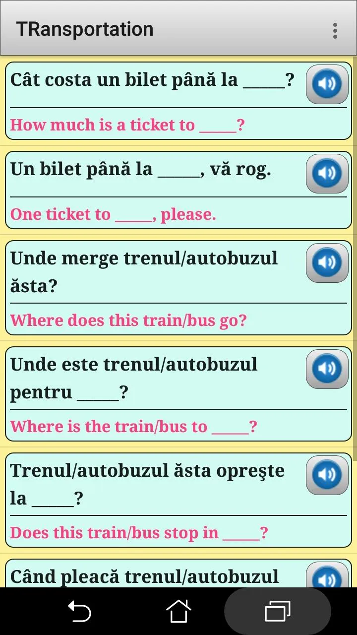 Romanian phrasebook and phrase | Indus Appstore | Screenshot