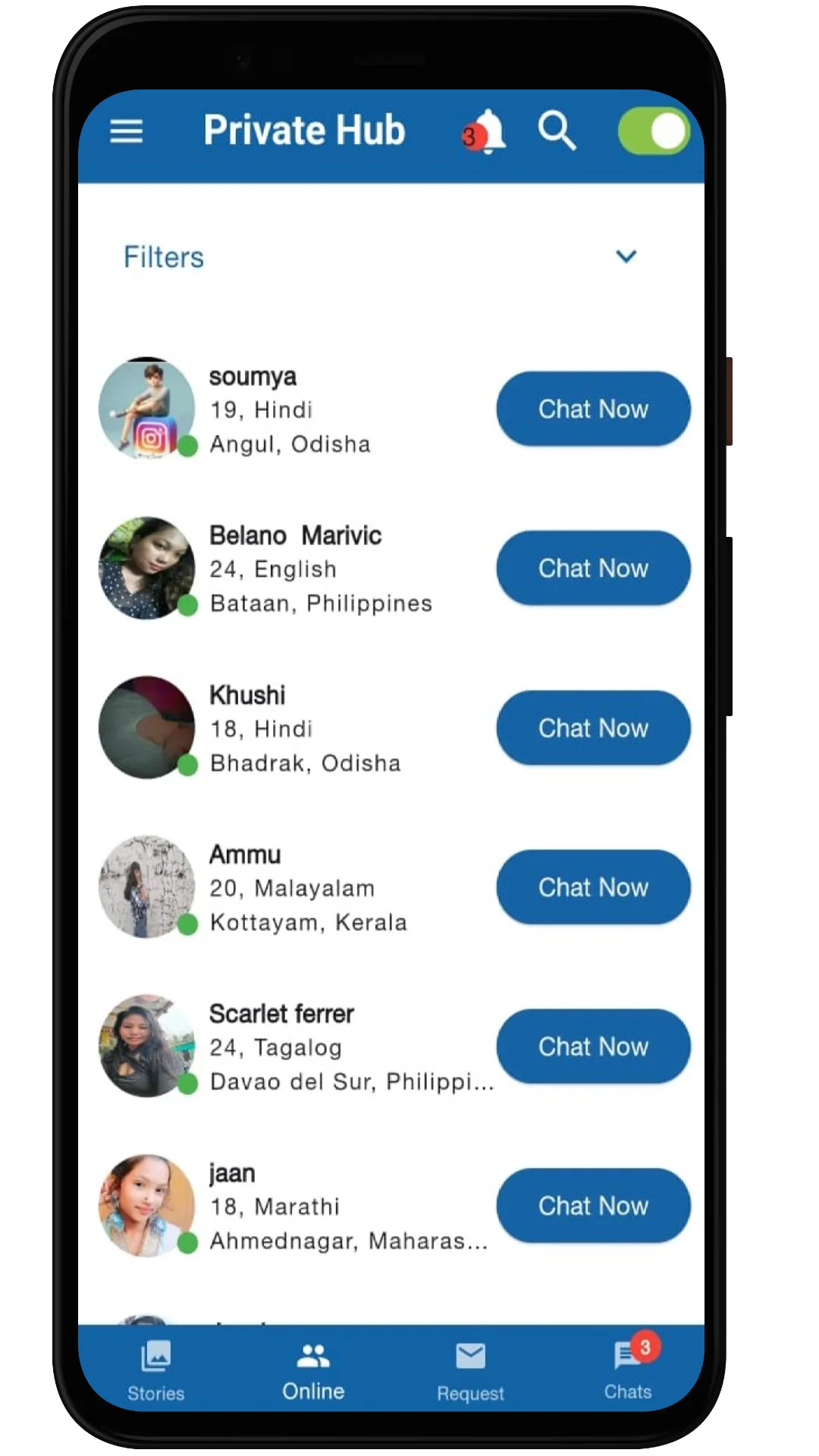 Singles Private chat with girl | Indus Appstore | Screenshot