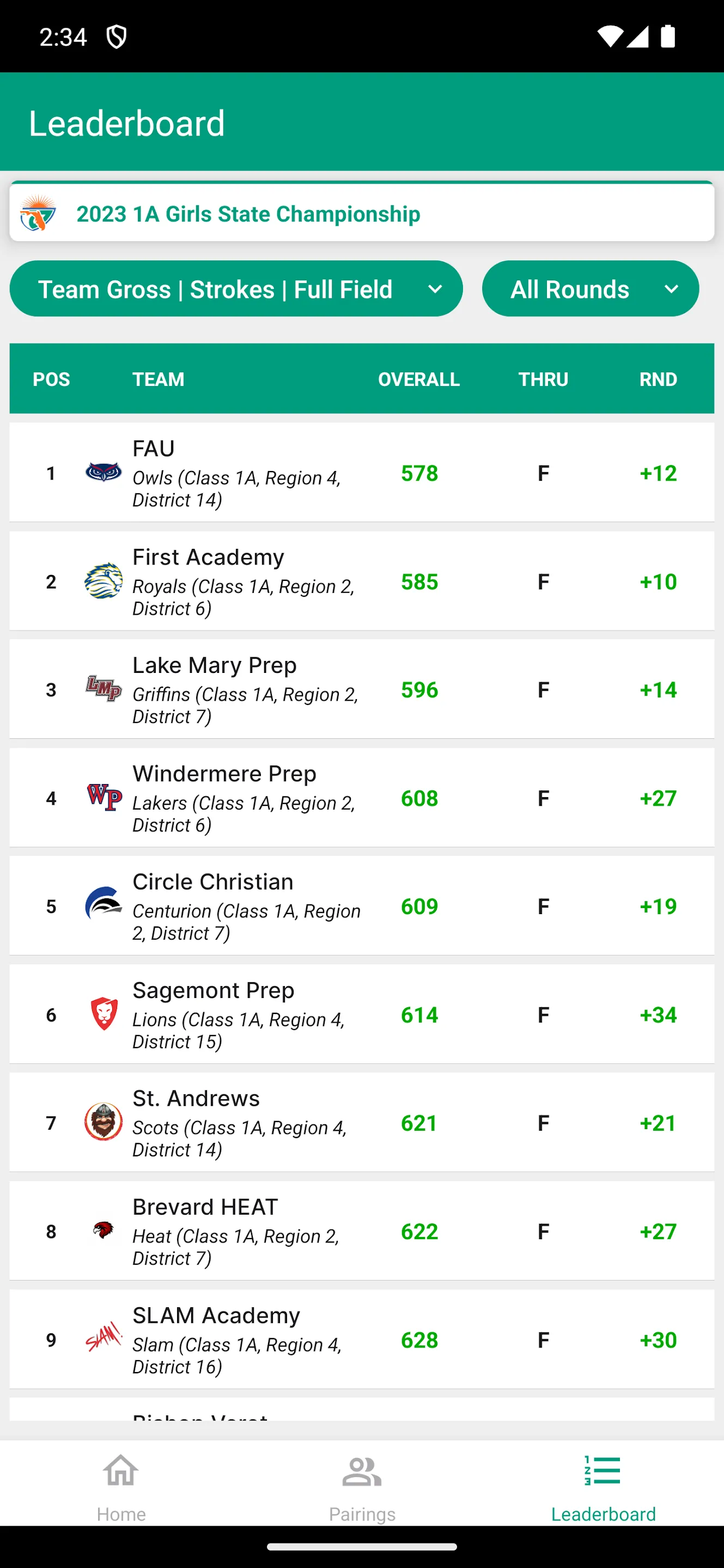 FHSAA GOLF | Indus Appstore | Screenshot