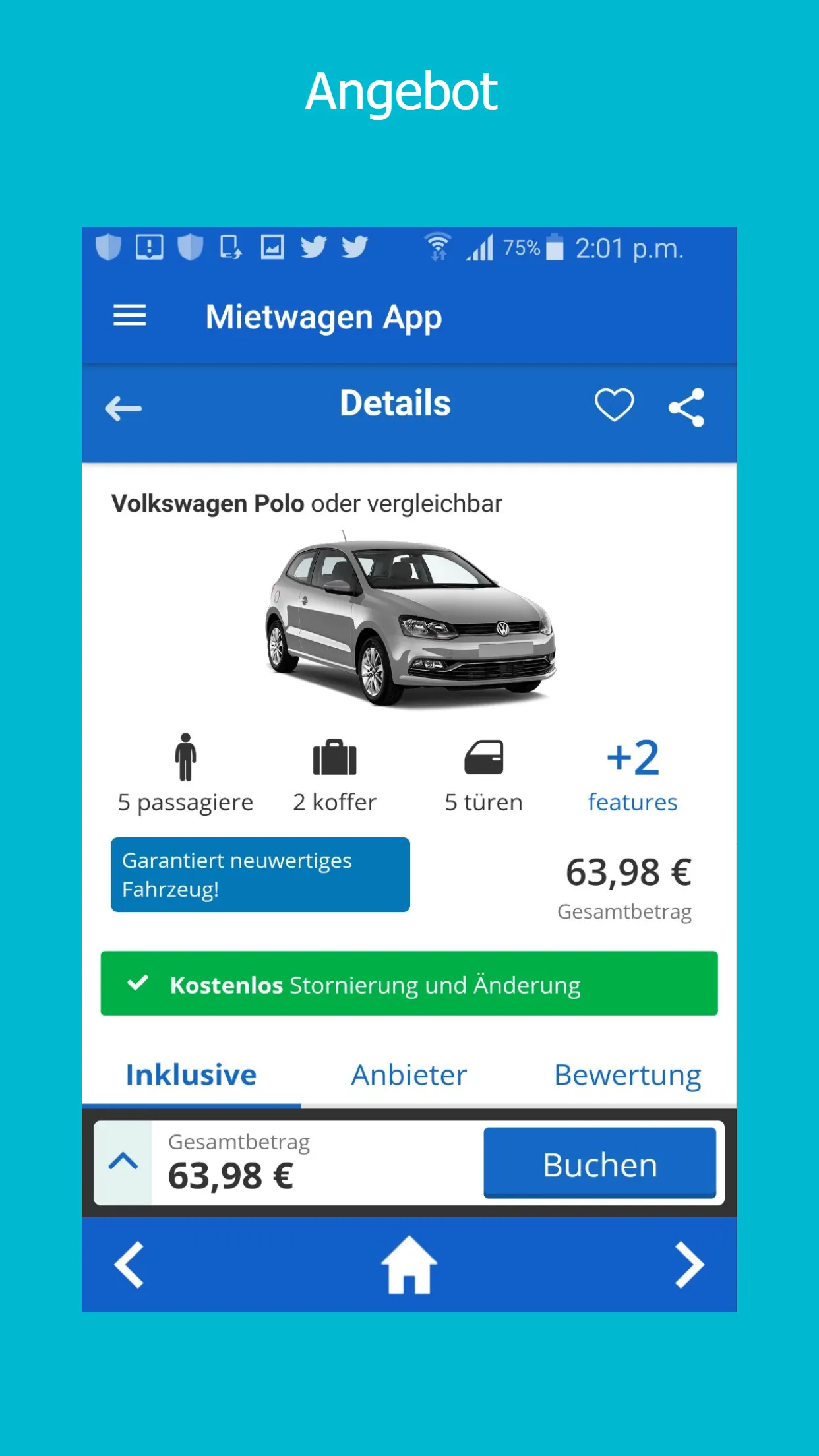 Mietwagen App | Indus Appstore | Screenshot