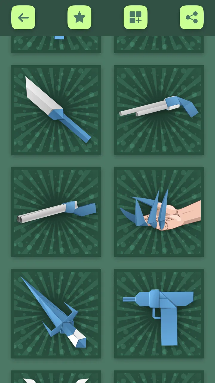 Origami Weapons Instructions | Indus Appstore | Screenshot