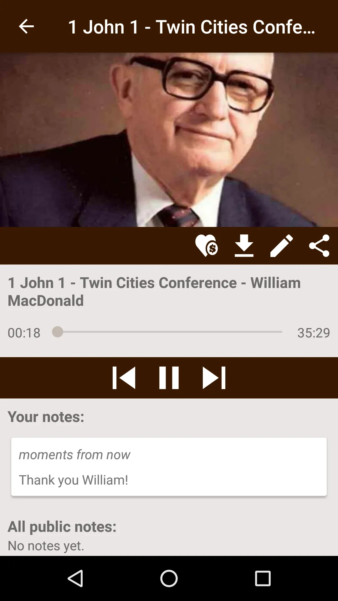 William MacDonald Sermons | Indus Appstore | Screenshot